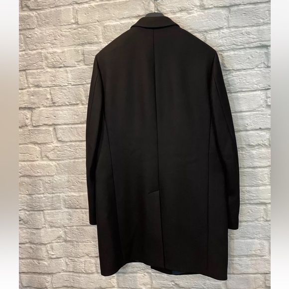 NWT PS Paul Smith Mens SB Overcoat Black Wool Cashmere Sz XXL - Picture 3 of 10